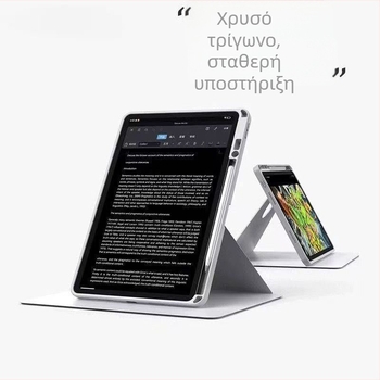 Θήκη προστασίας iPad για 11η γενιά A16 με περιστροφή 360°, δερμάτινο Pro και χαραγμένο σχέδιο