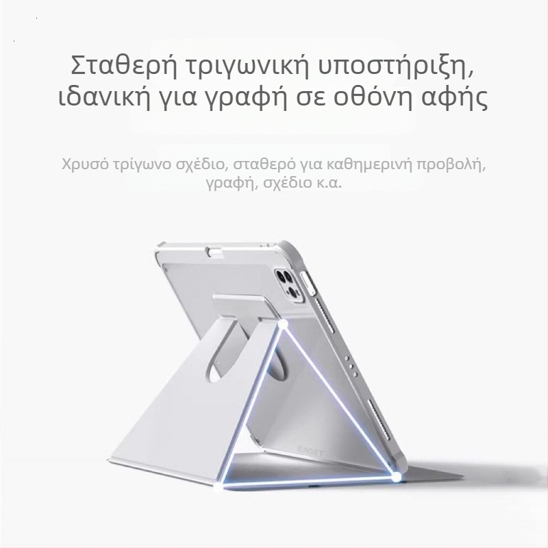 Θήκη προστασίας iPad για 11η γενιά A16 με περιστροφή 360°, δερμάτινο Pro και χαραγμένο σχέδιο