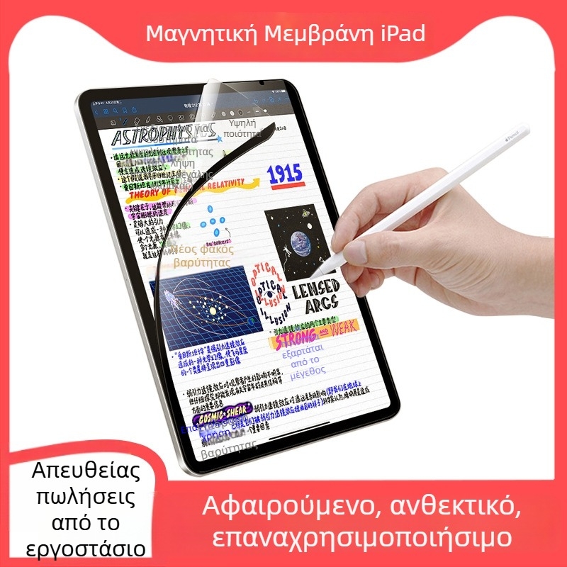 Προστατευτικό οθόνης με μαγνητική προσκόλληση για iPad 10.2 ιντσών – συμβατό με iPad Air 5, Nano HD, ματ φινίρισμα, αντι-δακτυλικά αποτυπώματα, αφαιρούμενο