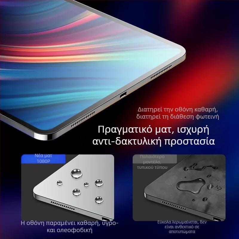 Προστατευτικό οθόνης από tempered γυάλι για iPad Air 2025, μπροστινό, ματ φινίρισμα, ευκρίνεια HD, αντιαποτυπώματα
