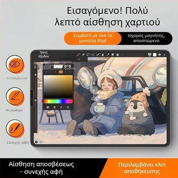 Αποσπώμενο Pro προστατευτικό φιλμ για iPad Air 6/5 και iPad 10/9, ματ PET οπίσθιο φιλμ