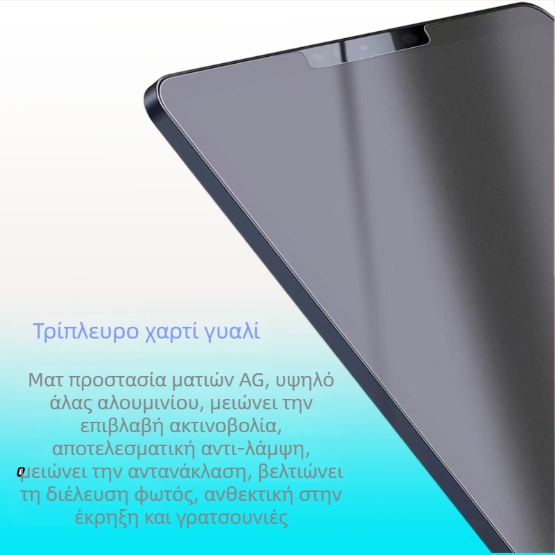 Προστατευτικό οθόνης iPad από θερμοπλαστικό γυαλί με μπροστινό φιλμ τύπου χαρτιού, αντιδακτυλικών αποτυπωμάτων, ανθεκτικό στην πτώση, πλήρης κάλυψη οθόνης