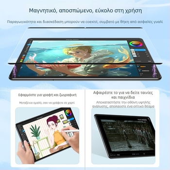 iPad Pro 11 Εμπρός PET φιλμ με μαγνητική πρόσδεση, υφή χαρτιού, ματ φινίρισμα, αντιδακτυλικό