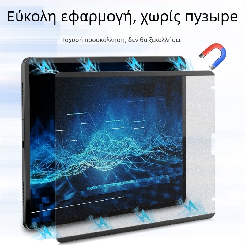 iPad Pro 11 Εμπρός PET φιλμ με μαγνητική πρόσδεση, υφή χαρτιού, ματ φινίρισμα, αντιδακτυλικό