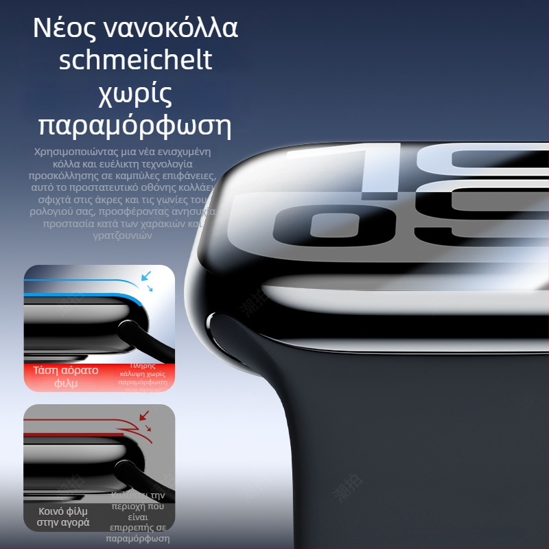 Xuyi PET Αντιδακτυλικών αποτυπωμάτων προστατευτικό φιλμ οθόνης Apple Watch