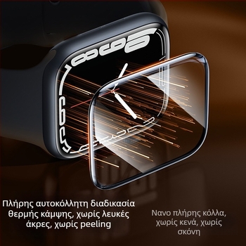 Προστατευτικό οθόνης Apple Watch, PET υλικό, αντίσταση σε πτώσεις, συμβατό με Apple Watch, ουδέτερη μάρκα