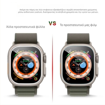 Προστασία οθόνης για Apple Watch Ultra 2 49mm – Κρύσταλλο θερμής επεξεργασίας, Μπροστινή φιλμ προστασία, Πλήρης κάλυψη οθόνης, Υψηλή Ευκρίνεια, Αντι-Αποτυπώματα