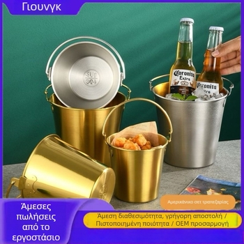 Rongfan Κουβάς σνακ από ανοξείδωτο ατσάλι | Εξοπλισμός ποτών, 2024 κυκλοφορία, με εκτυπωμένο λογότυπο