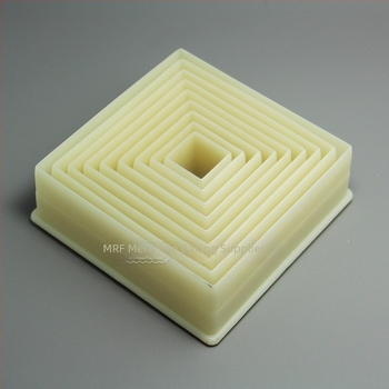 Φόρμες από νάιλον για κέικ, σετ 9 τεμαχίων, νάιλον ελαφρού βαθμού, σχήματα κανονικού πολυγώνου, σκληρό κουτί συσκευασίας PP