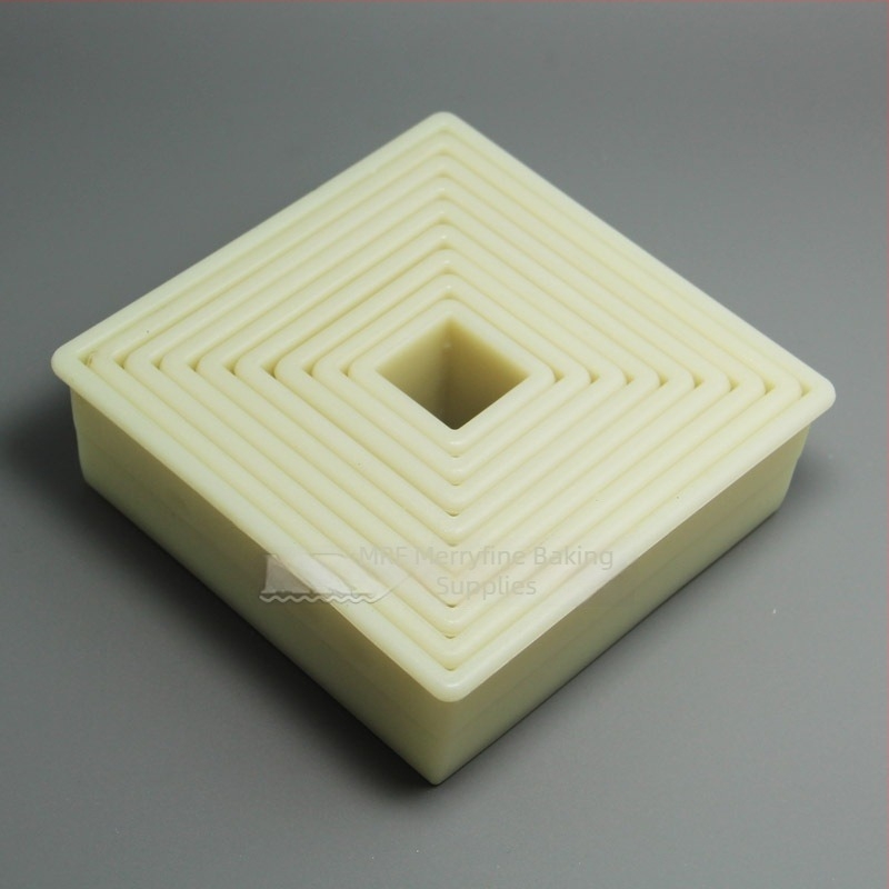 Φόρμες από νάιλον για κέικ, σετ 9 τεμαχίων, νάιλον ελαφρού βαθμού, σχήματα κανονικού πολυγώνου, σκληρό κουτί συσκευασίας PP