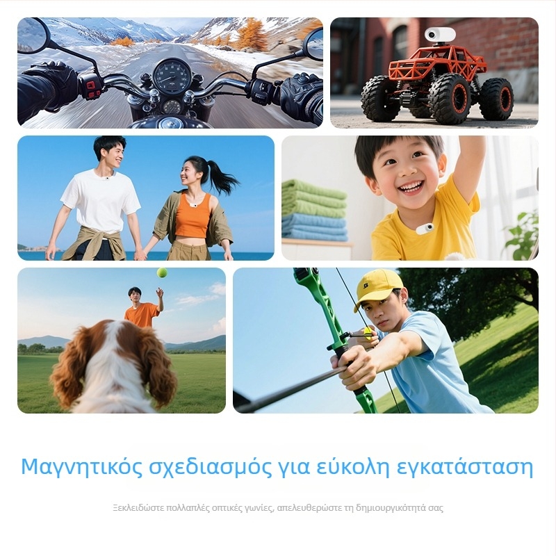 Συμπαγής κάμερα δράσης για τοποθέτηση στο στήθος, κατάλληλη για ποδηλασία και αναρρίχηση