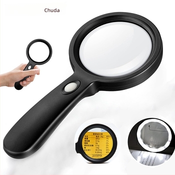 Chuda φορητός μεγεθυντικός φακός ανάγνωσης για ηλικιωμένους, 10x HD γυάλινος φακός