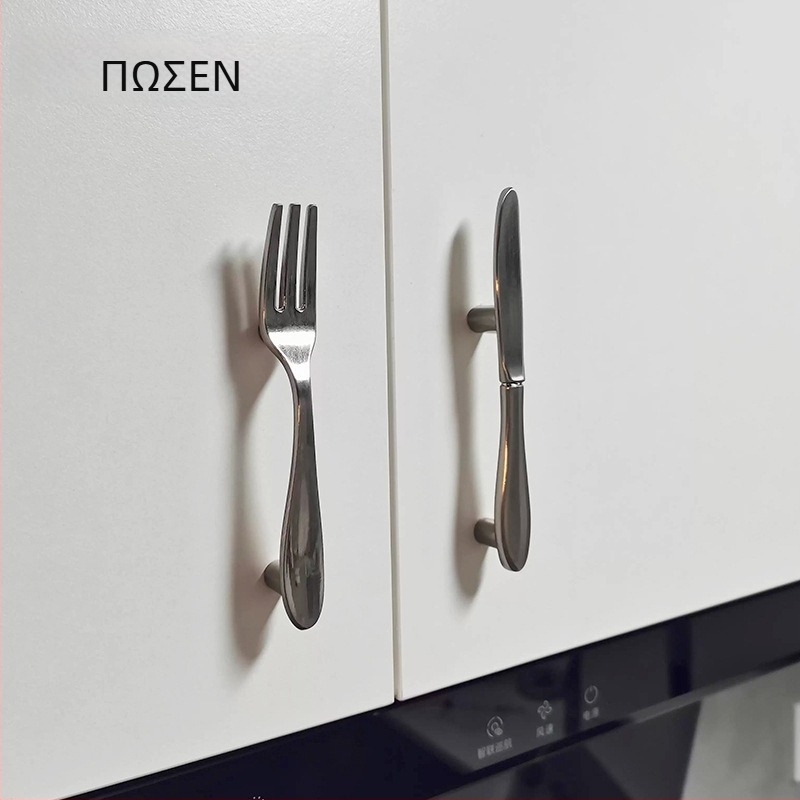 Λαβή ντουλαπιού για μαγειρικά σκεύη, μοντέρνος μινιμαλιστικός σχεδιασμός, κράμα ψευδάργυρου, επιφανειακή τοποθέτηση