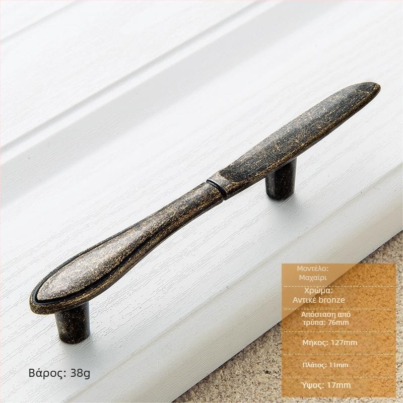 Λαβή ντουλαπιού για μαγειρικά σκεύη, μοντέρνος μινιμαλιστικός σχεδιασμός, κράμα ψευδάργυρου, επιφανειακή τοποθέτηση