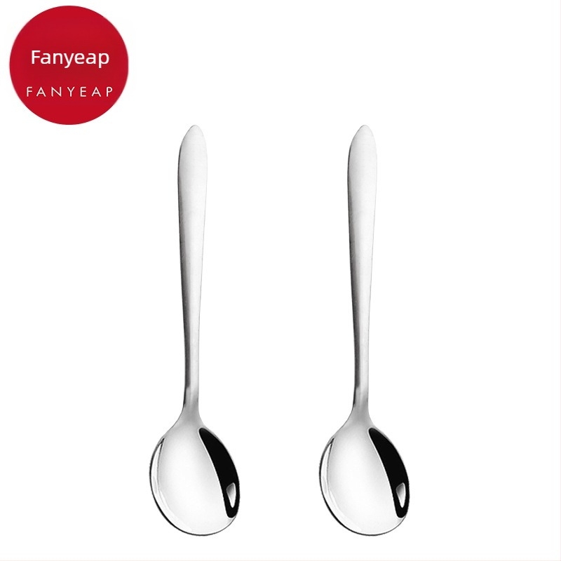 Fan yi κουτάλι από ανοξείδωτο ατσάλι για ενήλικες, απλό στυλ, κουτάλι επιδορτίου και σούπας