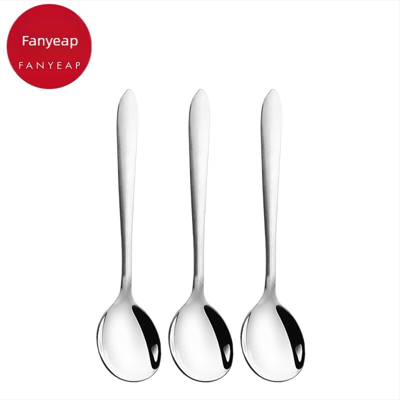 Fan yi κουτάλι από ανοξείδωτο ατσάλι για ενήλικες, απλό στυλ, κουτάλι επιδορτίου και σούπας