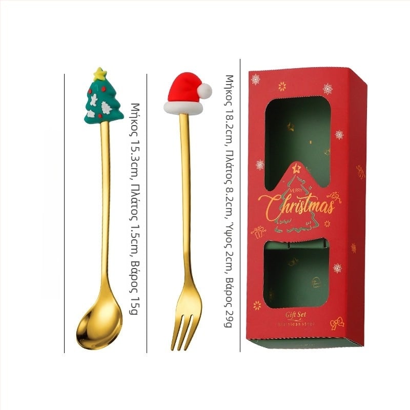 Σετ μαχαιροπίρουνων από ανοξείδωτο ατσάλι – παιδικό, γλυκό στυλ, καλλιτεχνικό σχέδιο καρτούν, φινίρισμα καθρέφτη