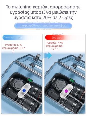 Θήκη Αποφυγής Υγρασίας για Κάμερα SLR Ψηφιακό Εξοπλισμό – Στέγνωμα, Ανθεκτικό στη Μούχλα, Ασφαλής Αποθήκευση Φακών