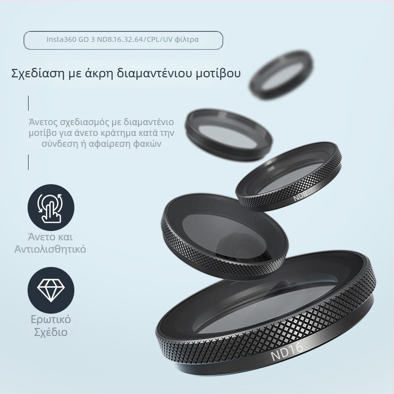 Amagisn Αδιάβροχος προστατευτικός φακός φίλτρο για Insta360 GO3/GO3S/GO2 (Μάρκα: Amagisn, Μοντέλο: go3 filter, Συμβατά μοντέλα: Go3s/3/2, Υποστήριξη μετά την πώληση: τρεις εγγυήσεις)