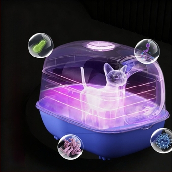 Κουτί άμμου γάτας με τετράγωνο σχέδιο, υλικό PP, κλειστός τύπος, για γάτες