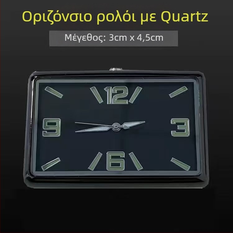 Τετράγωνο ρολόι αυτοκινήτου, κράμα σώματος, σχεδίαση με ρυθμιζόμενη γωνία, μετρητής θερμοκρασίας νερού αυτοκινήτου, καταγωγή: Ντονγκουάν