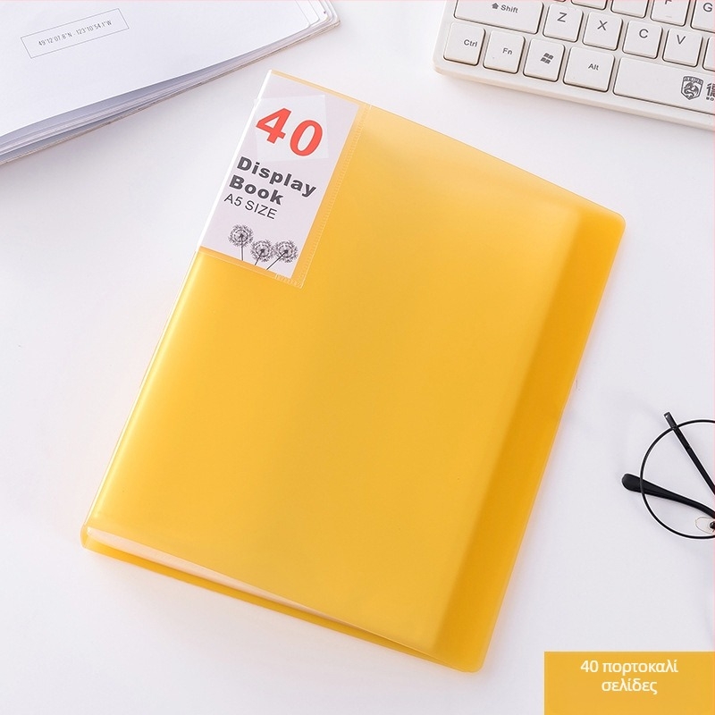 Α5 πολυεπίπεδος φάκελος αρχείων με διαφανείς εσωτερικές σελίδες για αποδείξεις