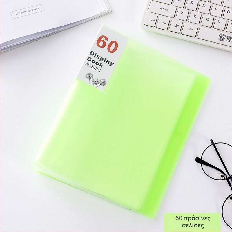 Α5 πολυεπίπεδος φάκελος αρχείων με διαφανείς εσωτερικές σελίδες για αποδείξεις