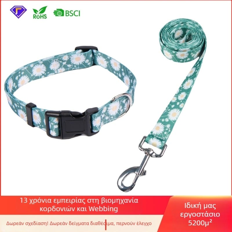 Σετ κολάρου και λουρί σκύλου από πολυεστέρα — κολάρο + λουρί, 100 τεμάχια ανά κουτί