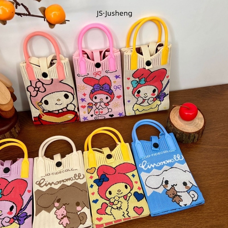 Τσαντάκι χεριού με καρδιά και υφή για κινητό — στυλ φρέσκου και γλυκού, υλικό πολυεστέρας, σχήμα κάθετα τετράγωνο, κλείσιμο με λουκέτο, εσωτερική θήκη για κινητό