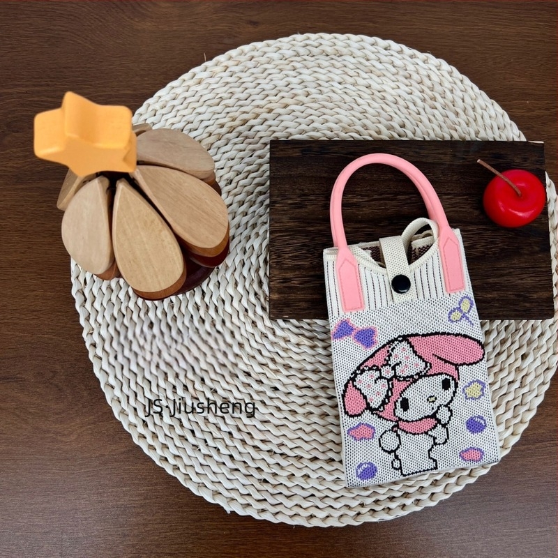 Τσαντάκι χεριού με καρδιά και υφή για κινητό — στυλ φρέσκου και γλυκού, υλικό πολυεστέρας, σχήμα κάθετα τετράγωνο, κλείσιμο με λουκέτο, εσωτερική θήκη για κινητό