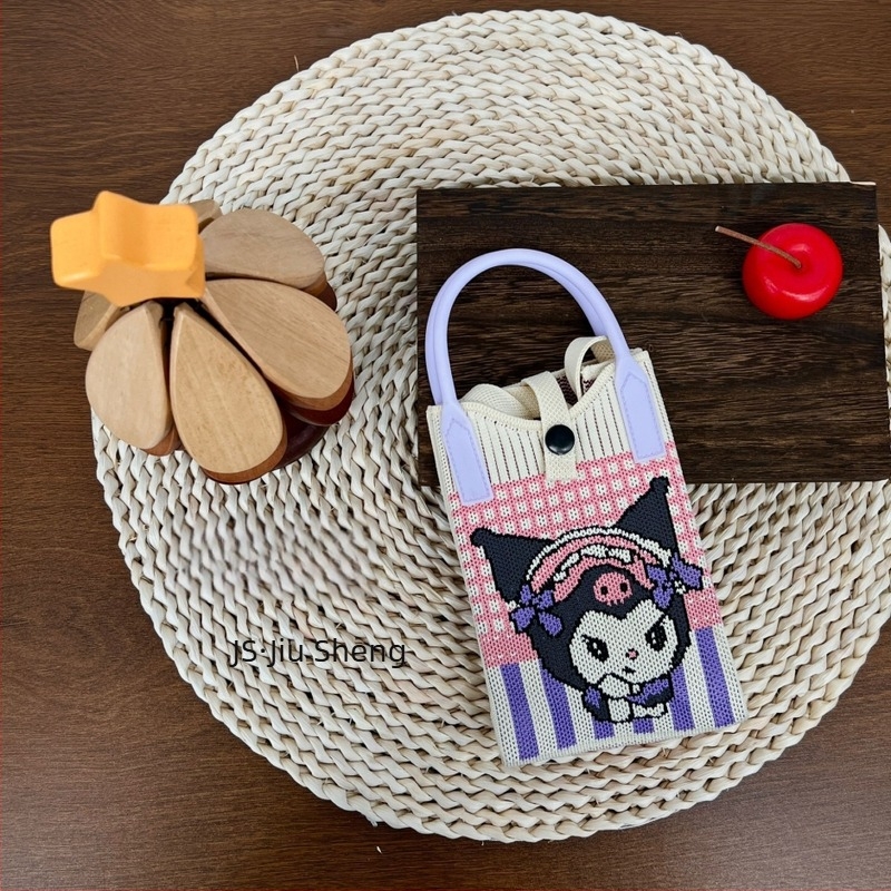 Τσαντάκι χεριού με καρδιά και υφή για κινητό — στυλ φρέσκου και γλυκού, υλικό πολυεστέρας, σχήμα κάθετα τετράγωνο, κλείσιμο με λουκέτο, εσωτερική θήκη για κινητό