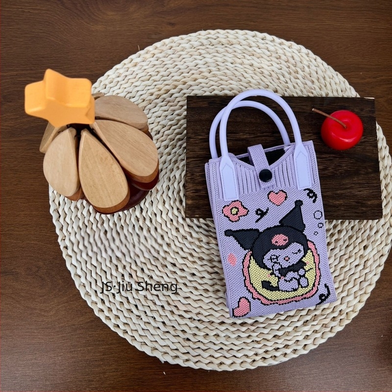 Τσαντάκι χεριού με καρδιά και υφή για κινητό — στυλ φρέσκου και γλυκού, υλικό πολυεστέρας, σχήμα κάθετα τετράγωνο, κλείσιμο με λουκέτο, εσωτερική θήκη για κινητό