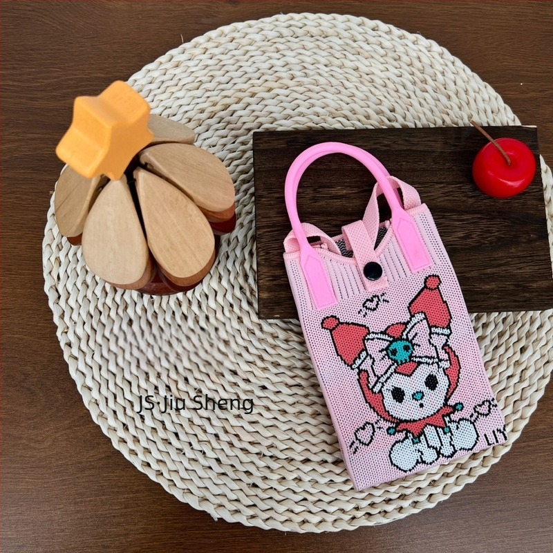 Τσαντάκι χεριού με καρδιά και υφή για κινητό — στυλ φρέσκου και γλυκού, υλικό πολυεστέρας, σχήμα κάθετα τετράγωνο, κλείσιμο με λουκέτο, εσωτερική θήκη για κινητό