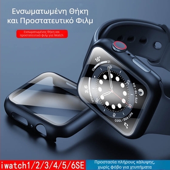 Προστατευτικό οθόνης από tempered γυαλί για Apple Watch με ενσωματωμένη θήκη προστασίας – 3/4 πλήρης κάλυψη, μάρκα Billy