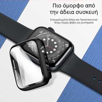 Προστατευτικό οθόνης από tempered γυαλί για Apple Watch με ενσωματωμένη θήκη προστασίας – 3/4 πλήρης κάλυψη, μάρκα Billy