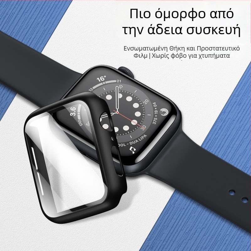 Προστατευτικό οθόνης από tempered γυαλί για Apple Watch με ενσωματωμένη θήκη προστασίας – 3/4 πλήρης κάλυψη, μάρκα Billy