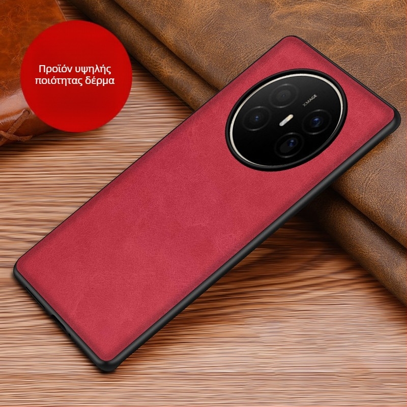 Θήκη Huawei από δέρμα με προστασία από πτώσεις, αντιολισθητική, κατασκευή με θερμοπίεση, μοτίβο Crazy Horse