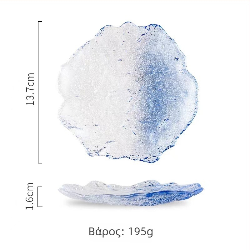 Γυάλινο ορθογώνιο πιάτο σερβιρίσματος, ιαπωνικού στυλ, χειροποίητη ζωγραφισμένη επιφάνεια, δυνατότητα εκτύπωσης λογότυπου, προσαρμοσμένη επεξεργασία