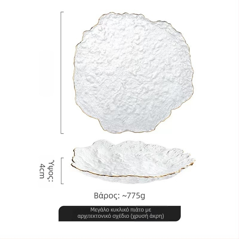 Γυάλινο ορθογώνιο πιάτο σερβιρίσματος, ιαπωνικού στυλ, χειροποίητη ζωγραφισμένη επιφάνεια, δυνατότητα εκτύπωσης λογότυπου, προσαρμοσμένη επεξεργασία