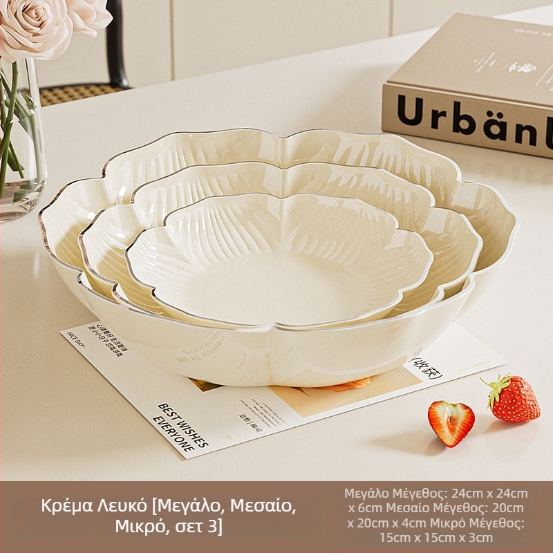 Σετ πιατών φρούτων — σχήμα λουλουδιού, πλαστικό, απλό στυλ, πρώτη τάξη ποιότητας