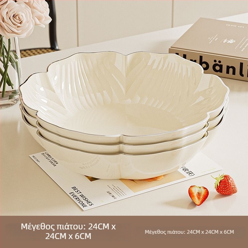 Σετ πιατών φρούτων — σχήμα λουλουδιού, πλαστικό, απλό στυλ, πρώτη τάξη ποιότητας