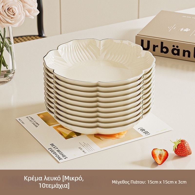 Σετ πιατών φρούτων — σχήμα λουλουδιού, πλαστικό, απλό στυλ, πρώτη τάξη ποιότητας