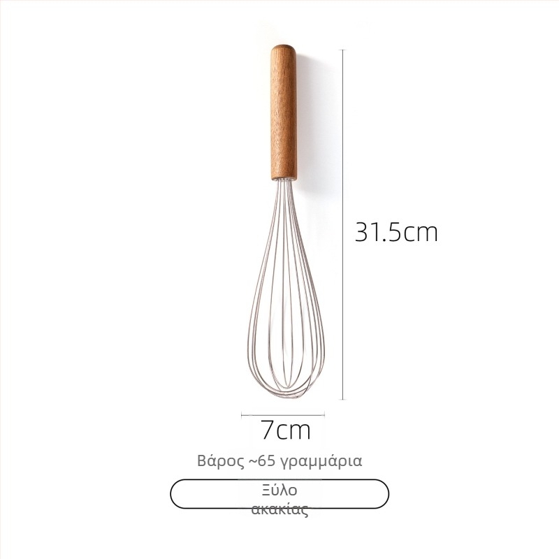 Σετ κουτάλι και σπατούλα από ακακίας ξύλο για αντικολλητικά τηγάνια, ανθεκτικό σε υψηλές θερμοκρασίες, προστασία από εγκαύματα, σχέδιο με γάντζο, με ξύλινες λαβές