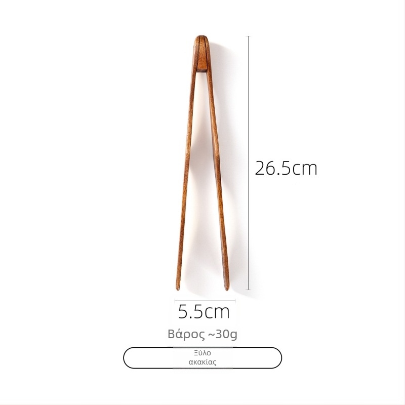 Σετ κουτάλι και σπατούλα από ακακίας ξύλο για αντικολλητικά τηγάνια, ανθεκτικό σε υψηλές θερμοκρασίες, προστασία από εγκαύματα, σχέδιο με γάντζο, με ξύλινες λαβές