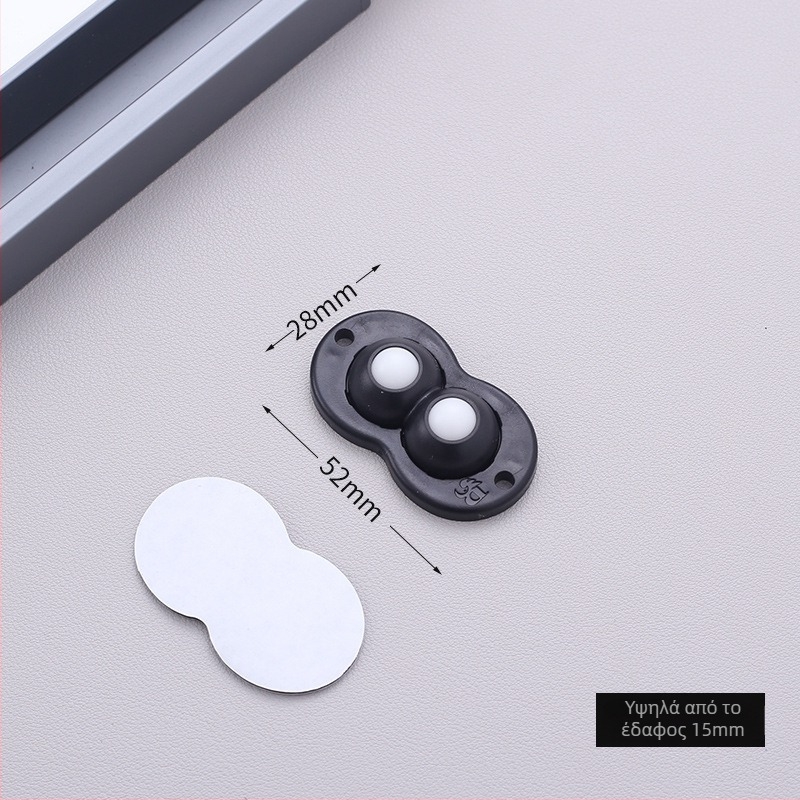 Κινούμενος τροχός επίπλων με αυτοκόλλητη τοποθέτηση — χωρίς τρύπες, 360° περιστροφή, παχύτερη βάση