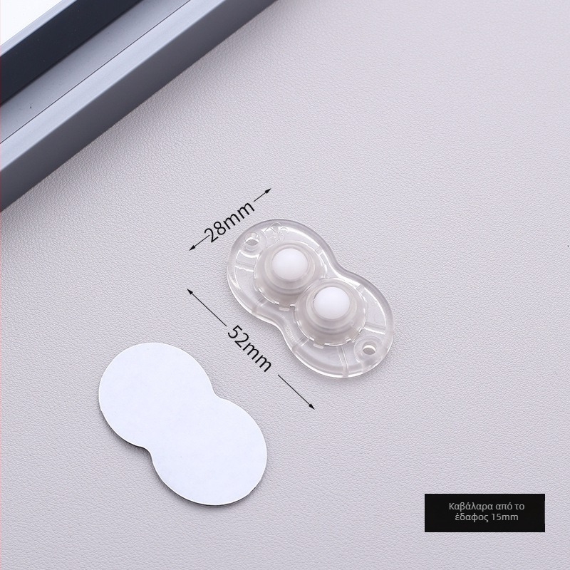 Κινούμενος τροχός επίπλων με αυτοκόλλητη τοποθέτηση — χωρίς τρύπες, 360° περιστροφή, παχύτερη βάση