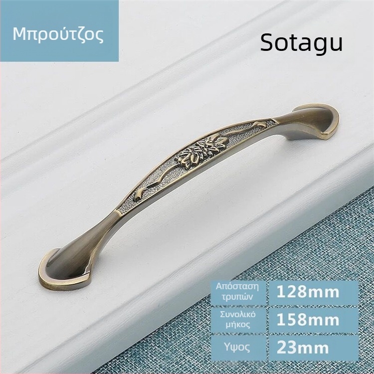 Μονοτρύπητη λαβή για ντουλάπι και συρτάρι, από κράμα ψευδάργύρου, ηλεκτροφορημένη επίστρωση, στυλ ελαφριάς πολυτέλειας; κατάλληλη για γκαρνταρόμπες, ντουλάπες, πόρτες και συρτάρια.