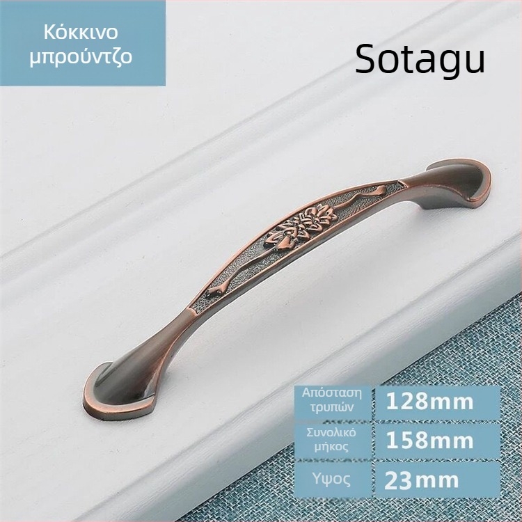 Μονοτρύπητη λαβή για ντουλάπι και συρτάρι, από κράμα ψευδάργύρου, ηλεκτροφορημένη επίστρωση, στυλ ελαφριάς πολυτέλειας; κατάλληλη για γκαρνταρόμπες, ντουλάπες, πόρτες και συρτάρια.