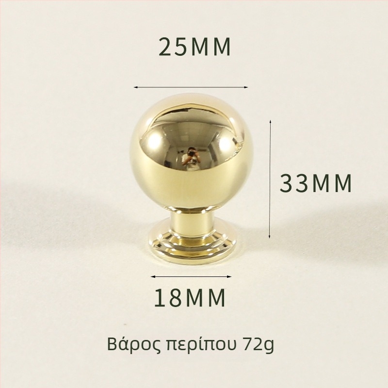 Λαβή ντουλάπας από ορείχαλκο, σε σχήμα ράβδου, με μία οπή, κατεργασμένη CNC