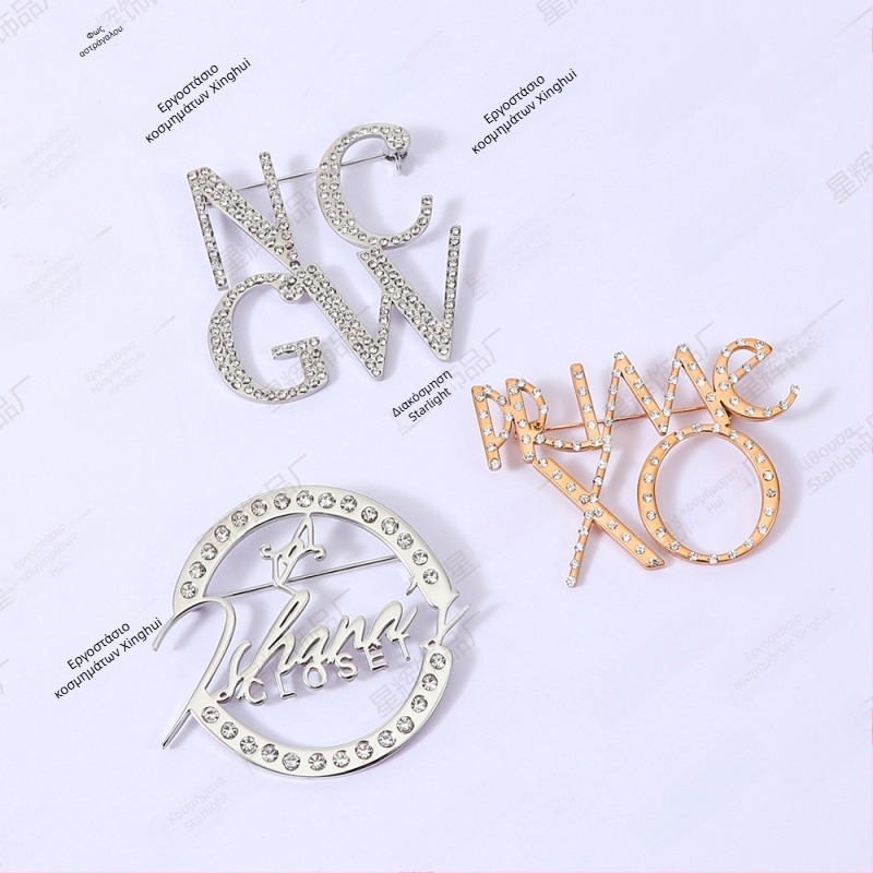 Καρφίτσα διακοσμητική — τιτάνιο ατσάλι, πλήρης διαμαντό μοζαϊκα, DIY σχεδιασμός εταιρικού λογότυπου, απλός unisex στυλ, διαθέσιμη προσαρμογή